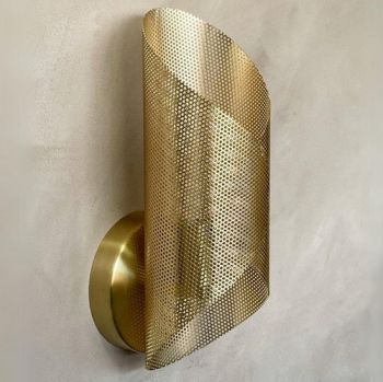 Noldenbros RG10350 Pierce Mesh Brass Wall Light