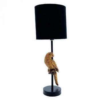 Noldenbros RG10357 Parrot Table Lamp Gold with Black Shade
