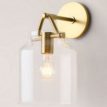 Noldenbros WYN-RG10373 Caspian Glass Wall Light Gold
