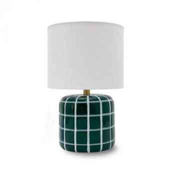 Noldenbros RG10380 Tartan Ceramic Lamp With Shade