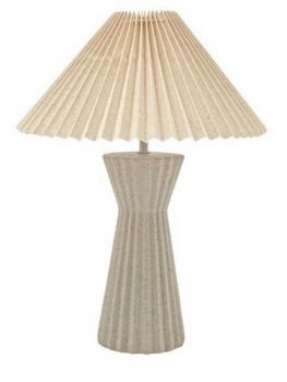Noldenbros RG10404 Riga Ribbed Lamp With Pleated Shade