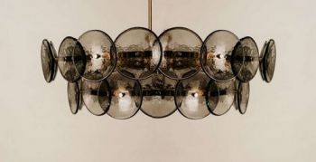 Noldenbros RG10656 Ivanna Round Glass & Brass Chandelier