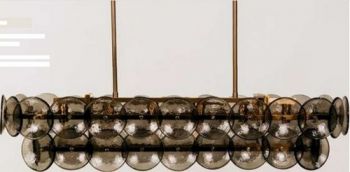 Noldenbros RG10657 Izara Glass & Brass Chandelier