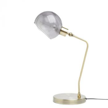 Noldenbros RG6028 Cassey Study Lamp Gold and Smokey Glass