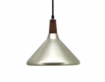Noldenbros RG6324 Matte Nickel Wood Top Pendant