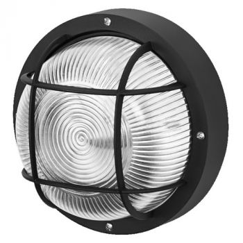 Osram/LEDVANCE E27 Bulkhead Fitting Round 175mm 1x Lamp IP44 Black