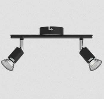 Philips Limbali Bar/Tube Black 2xGU10 Build-on Spotlight