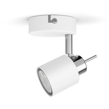 Philips Meranti Single Spot White 1xGU10 Build-on Spotlight