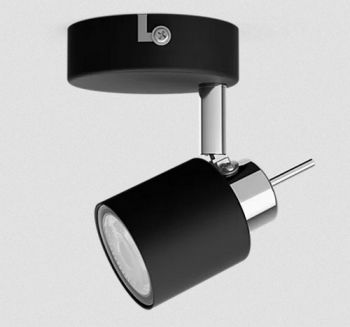 Philips Meranti single spot Black 1xGU10 Build-on Spotlight
