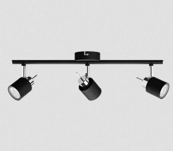 Philips Meranti Bar/Tube Black 3xGU10 Build-on Spotlight