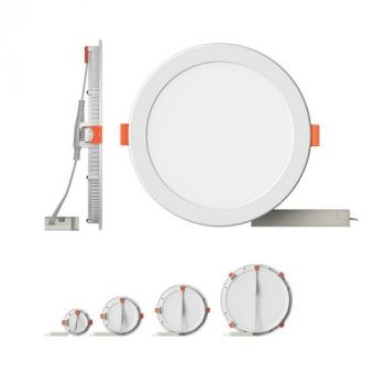Pioled i007 12W LED Round Recessed Panel Light 4000K