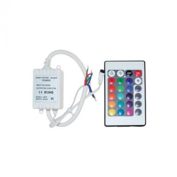 Pioled R002 RGB Controller 12V/24V with Remote - 5m