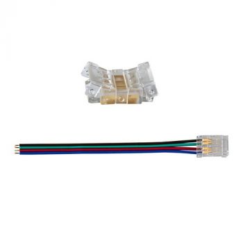 Pioled R124 FAST connector 10cm tails to RGB strip 10mm