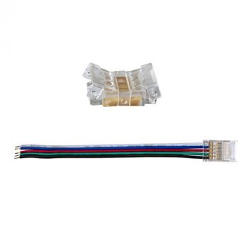 Pioled R126 FAST connector 10cm tails to RGBW strip 10mm