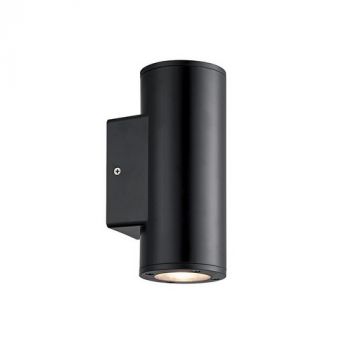 Pioled R332 Sylo Surface Mount IP65 UP&DOWN Wall Fixture for GU10 Round Black