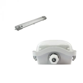 Pioled TF008 Zen IP65 Tri-Proof 2ft PC Fixtures for 2xT8 LED Tubes
