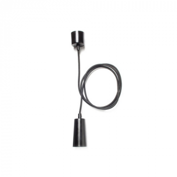 Plumen WYN-PLU-PEN-Black Drop Cap Pendant Set Screw Red E27