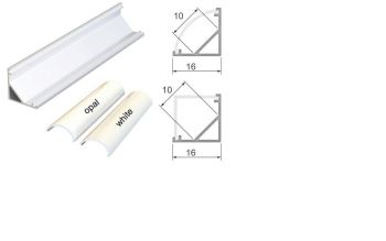 Perspex EXT-DIFA13C-OP Opal 2m Cover for A13 (Rounded) (Cover Only)