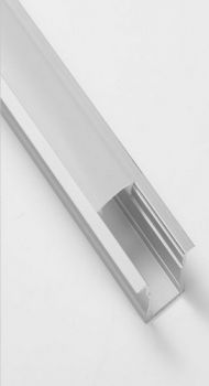  Perspex EXT-A15 Recessed 2m Profile 17mmx15.2mm with White Cover and a pair of End Caps White