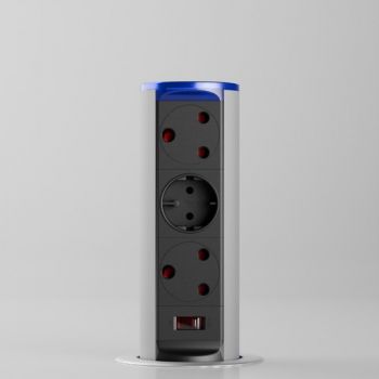 Powerlogic MK+2+BLACK MK2 Pop up Power Outlet Black