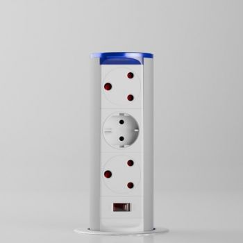 Powerlogic MK+2+WHITE MK2 Pop up Power Outlet White