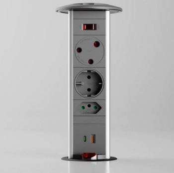 Powerlogic PDOMK445-DARK-GREY 45W Dual A+C Charger Fast Smart Charging