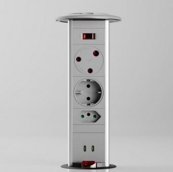 Powerlogic PDOMK485-LIGHT-GREY 85W Dual C+C Charger Super Fast Smart Charging