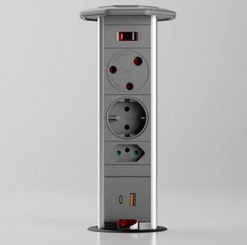 Powerlogic PDOMK545-DARK-GREY 45W Dual A+C Charger Fast Smart Charging