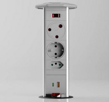 Powerlogic PDOMK545-LIGHT-GREY 45W Dual A+C Charger Fast Smart Charging