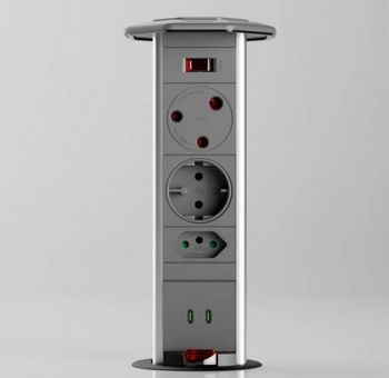 Powerlogic PDOMK585-DARK-GREY 85W Dual C+C Charger Super Fast Smart Charging