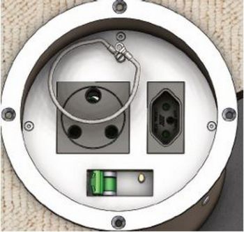 Powerlogic PDOTG/1 Floor Grommet with cleaner's sockets 1x 20A 30 TypeA