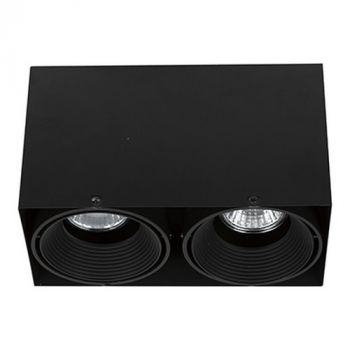 Radiant WYN-BK70-MT/BL Downlight 230v GU10 2X50W - Rectangle Tilt 2lt -Size170x315m