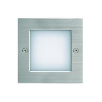 Radiant RB107 Foot Light 230V LED Outdoor Recess plain SQ Energy saving 2.85W Stainless Steel