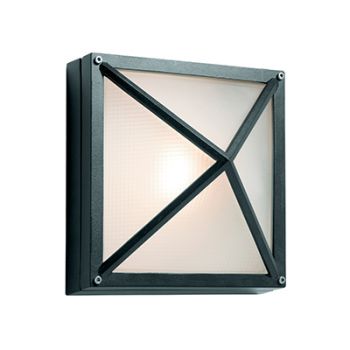 Radiant RB140B, RB140SG, RB140W Bulkhead - Square small grid - 230V (Multiple Colours/Finishes)