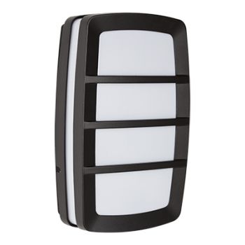 Radiant RB169B, RB169GY Rectangular Grid Bulkhead 2xE27 (Multiple Colours/Finishes)