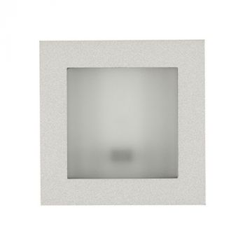 Radiant WYN-KG40LVSG (RB94) Foot Light 12V - Indoor Recess Plain Square - C/O 77x77mm Silver Grey