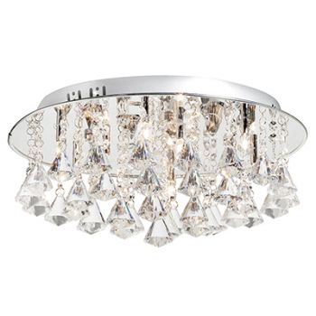 Radiant RC121 Eltham Crystal Ceiling Light Chrome G4 9x20w