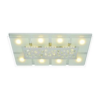 Radiant RC168 Crystal Rectangular ceiling Light LED - 39W 4000K Energy saving Chrome and White