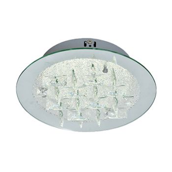 Radiant RC182 Crystal Round LED Ceiling Light 18W 400mm 4000K Silver/Grey