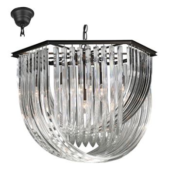 Radiant RCH100 Exclusive 230V Crystal Pendant - 6lt round Clear