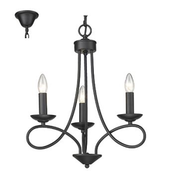 Radiant RCH114 3LT Chandelier 230V 3X40W E14 Black