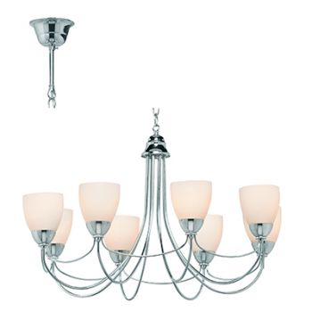 Radiant RCH35 Tulip Chandelier E14 8X40W 230V Chrome and White