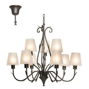 Radiant RCH55 Arum Chandelier E27 240V 9X60W Charcoal and White