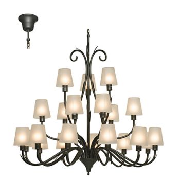 Radiant RCH56 Arum Chandelier E27 230V 21X60W Charcoal and White