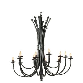 Radiant RCH63 Bali Chandelier E14 240V 12X60W Antique Bronze
