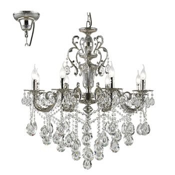 Radiant RCH86 Phil Chandelier E14 230V 8X40W Silver and Black