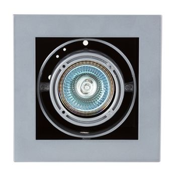 Radiant WYN-CB61-SS (RD217) Downlight 12V 50W - Square Tilt - C/O 115x115mm Satin Silver