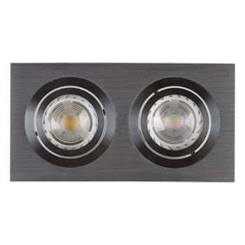Radiant RD221 Downlight 12V 2x50W - CNC Rectangle Tilt - C/O 80x157mm Aluminium