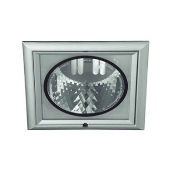 Radiant RD57es Downlight Cfl 2X26W - 1Lt Side Entry+Glass - Cut Out 210X210mm