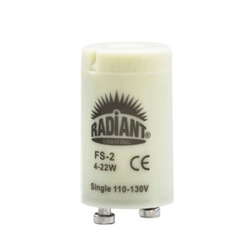 Radiant RE301 Flourescent Starter FS2 4-22w Single 110-130v Series 220-240v